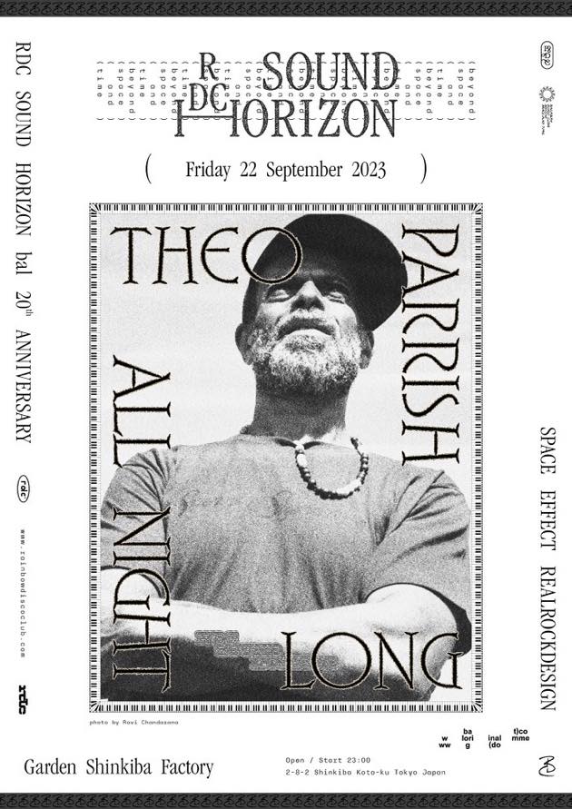 2023.09.22 (Fri) Theo Parrish @GARDEN 新木場 FACTORY, Tokyo | A 